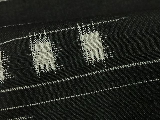 平和屋着物■上質な紬 横段文 正絹 逸品 未使用 CABM2022xe
