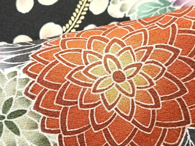 平和屋着物■豪華黒留袖 作家物 駒刺繍 草花文 金彩 正絹 逸品 CABM2026xe