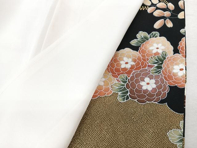 平和屋着物■豪華黒留袖 作家物 駒刺繍 草花文 金彩 正絹 逸品 CABM2026xe