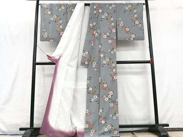 平和屋着物■小紋 枝桜文 洗える着物 CABM2029xe
