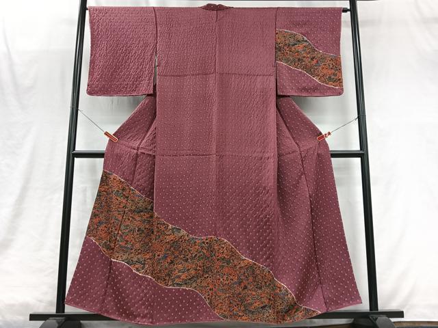 平和屋着物■訪問着 絞り 花蝶文 金彩 正絹 逸品 CABM2033xe