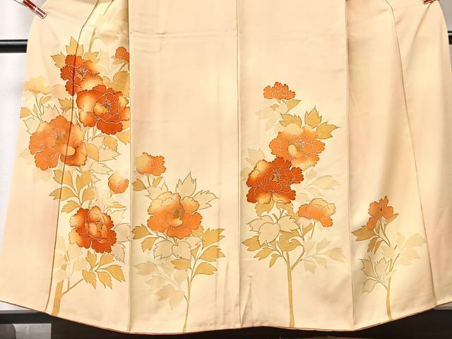 平和屋着物■訪問着 枝花文 暈し染め 銀彩 正絹 逸品 CABM2062xe