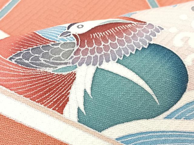 平和屋着物■訪問着 絵巻花鳥文 ロング丈 正絹 逸品 CABM2068xe