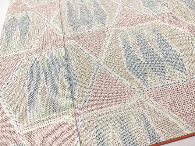 平和屋着物■上質な紬 幾何学文様 正絹 逸品 未使用 CABM2078xe