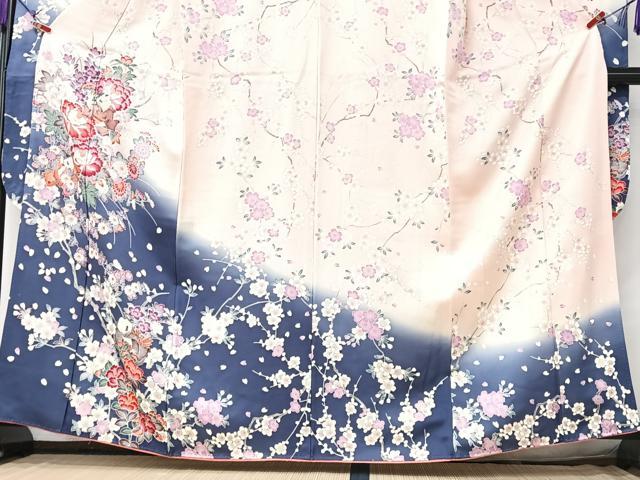 平和屋着物■豪華振袖 唐子枝花文 暈し染め 金彩 正絹 逸品 CABM2126xe