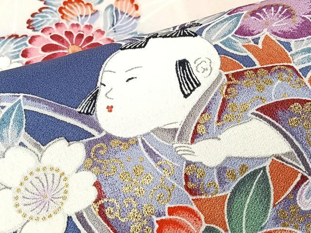 平和屋着物■豪華振袖 唐子枝花文 暈し染め 金彩 正絹 逸品 CABM2126xe
