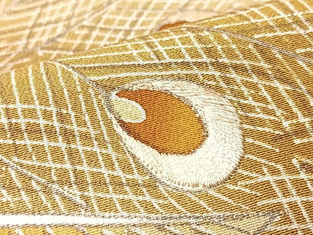平和屋着物■豪華黒留袖 刺繍 孔雀文 暈し染め 金彩 正絹 逸品 CABM2149xe