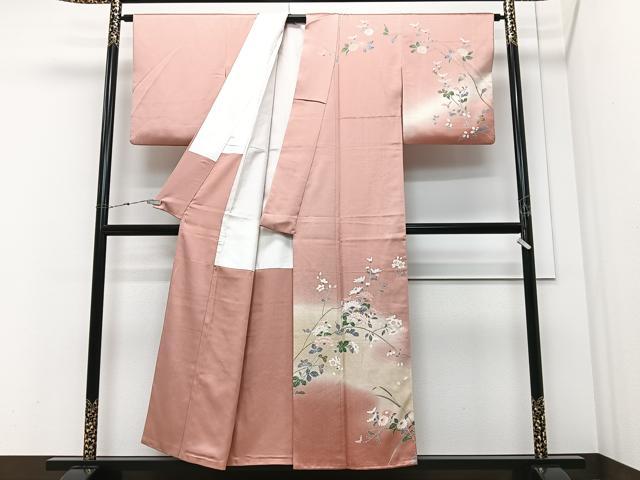 平和屋着物■訪問着 枝花文 暈し染め 正絹 逸品 CABM2157xe