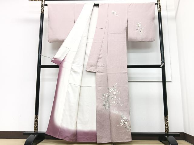 平和屋着物■訪問着 草花文 暈し染め 正絹 逸品 CABM2177xe