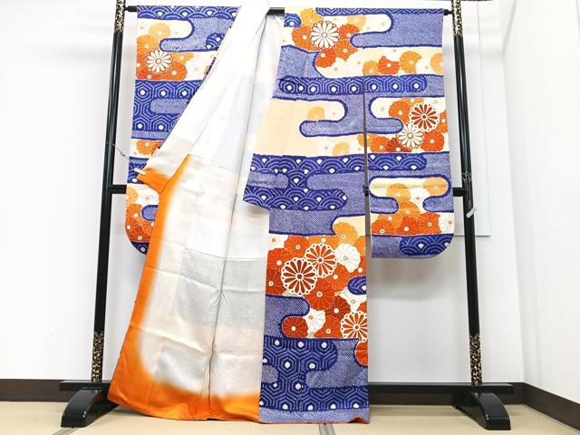 平和屋着物■豪華振袖 絞り エ霞舞菊文 金彩 正絹 逸品 CABM2182xe