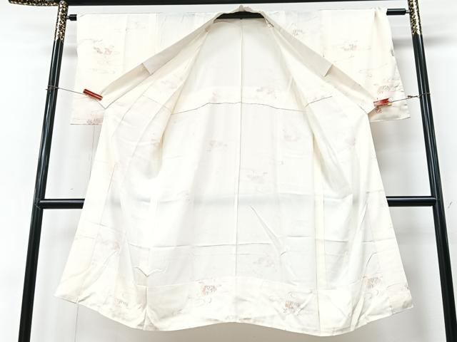 平和屋着物■長襦袢 無双仕立て 作家物 手描き 流水鴛鴦文 おだに武士 銀彩 正絹 逸品 CABM2188xe