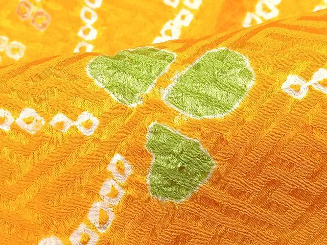 平和屋着物■上質な小紋 駒刺繍 草花文 正絹 逸品 CABM2230xe