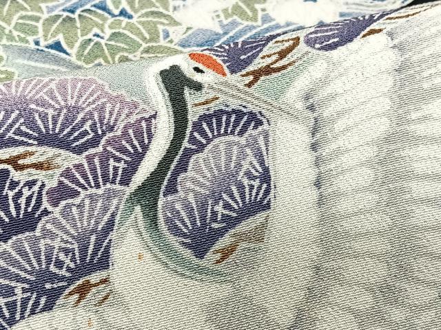 平和屋着物■豪華黒留袖 駒刺繍 飛鶴浜松文 金銀彩 正絹 逸品 CABM2231xe