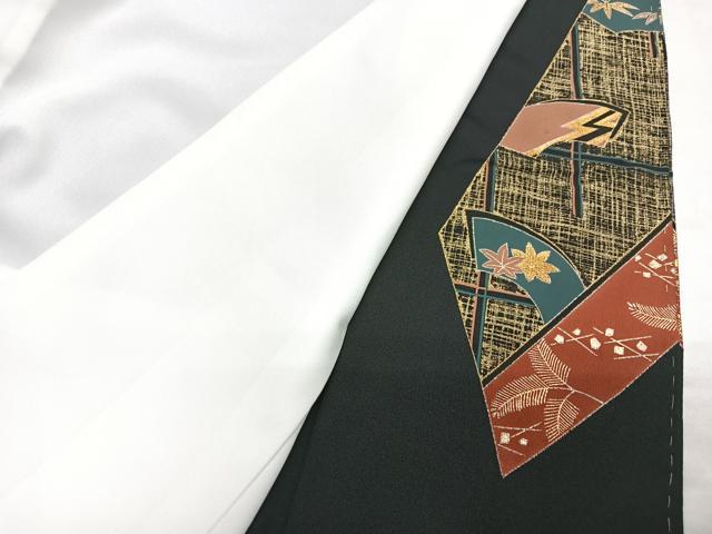 平和屋着物■豪華黒留袖 駒刺繍 草花文 金銀彩 正絹 逸品 CABM2244xe