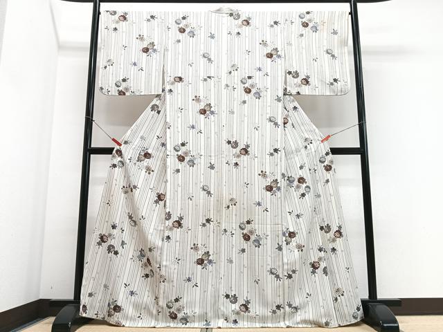平和屋着物■小紋 舞花間道 金彩 洗える着物 CABM2247xe