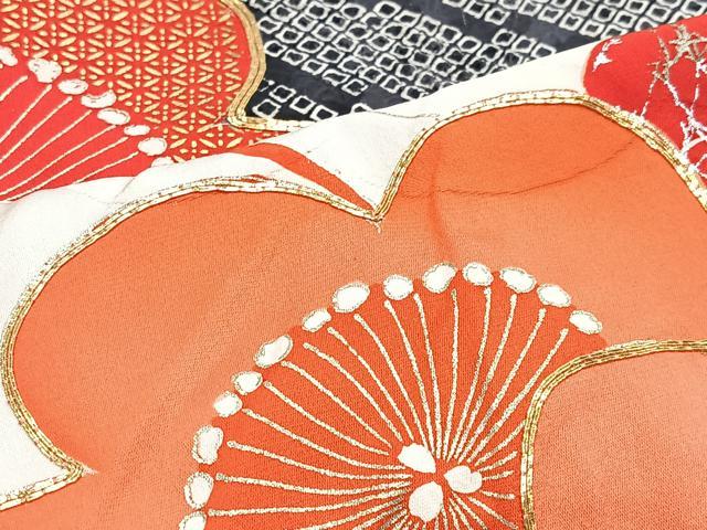 平和屋着物■豪華振袖 駒刺繍 絞り 立波舞梅文 金彩 正絹 逸品 CABM2262xe