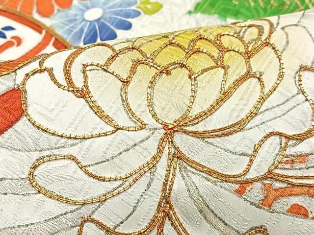 平和屋着物■豪華振袖 駒刺繍 絞り 花鼓文 乱菊 金彩 正絹 逸品 CABM2264xe