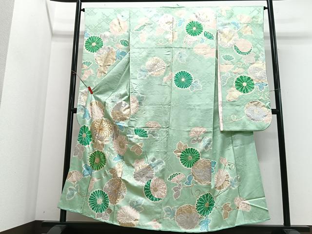 平和屋着物■豪華振袖 駒刺繍 草花文 金銀彩 正絹 逸品 CABM2275xe