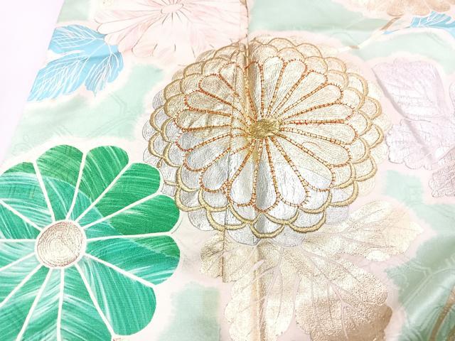平和屋着物■豪華振袖 駒刺繍 草花文 金銀彩 正絹 逸品 CABM2275xe