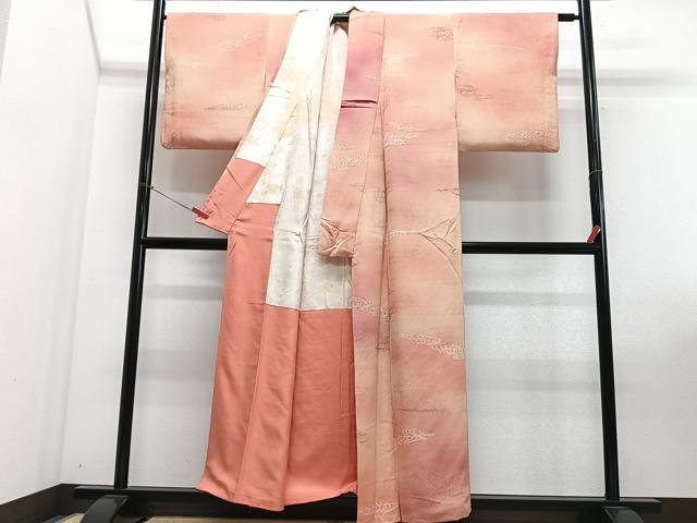 平和屋着物■上質な小紋 流水霞文 暈し染め 正絹 逸品 CABM2285xe