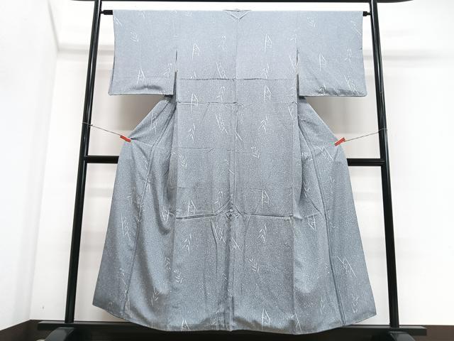 平和屋着物■上質な小紋 幾何学文様 たたき染め 正絹 逸品 CABM2297xe
