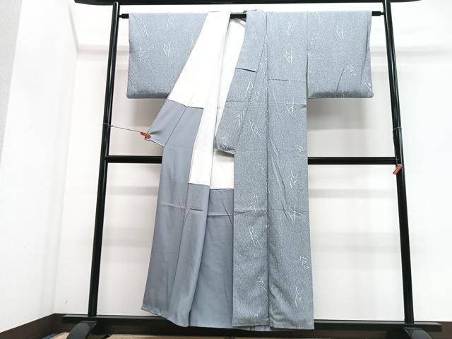 平和屋着物■上質な小紋 幾何学文様 たたき染め 正絹 逸品 CABM2297xe