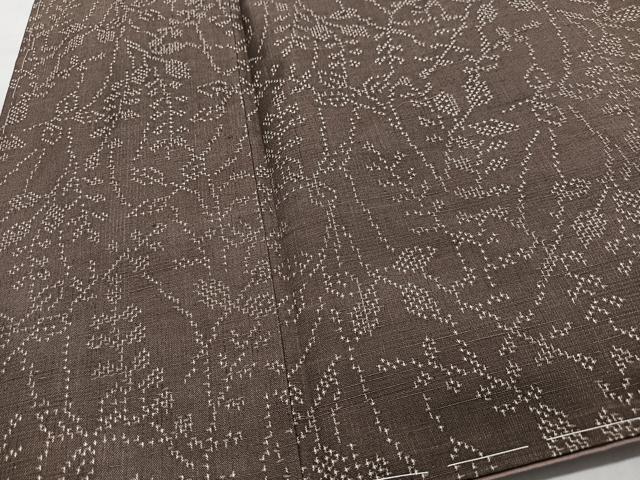 平和屋着物■上質な紬 草花文 正絹 逸品 未使用 CABM2299xe