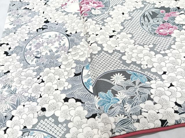 平和屋着物■上質な小紋 花丸文 正絹 逸品 未使用 CABM2302xe