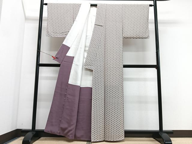平和屋着物■上質な小紋 麻の葉文様 正絹 逸品 CABM2304xe