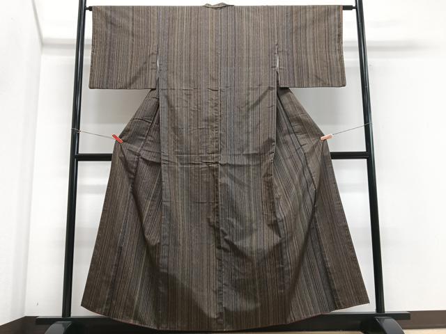 平和屋着物■上質な紬 縞 正絹 逸品 CABM2313xe