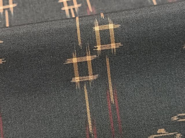 平和屋着物■上質な紬 井桁絣 正絹 逸品 CABM2315xe