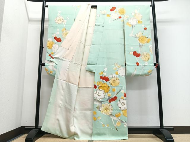 平和屋着物■豪華振袖 駒刺繍 枝梅文 金彩 正絹 逸品 CABM2324xe