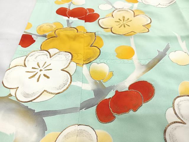 平和屋着物■豪華振袖 駒刺繍 枝梅文 金彩 正絹 逸品 CABM2324xe