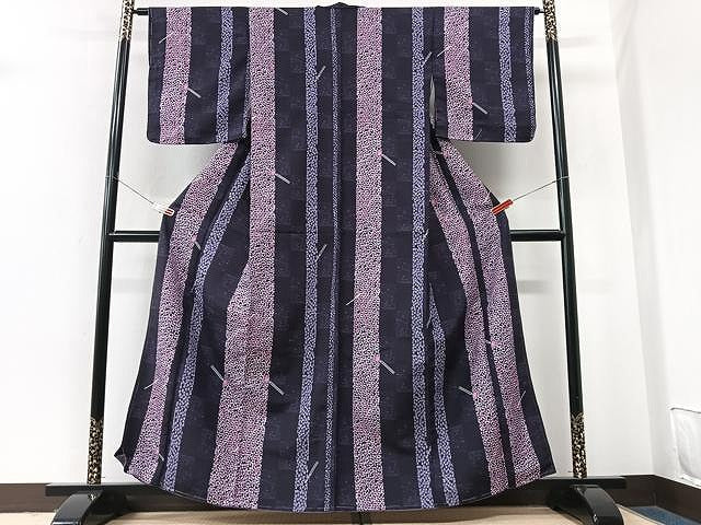 平和屋着物■上質な小紋 舞桜間道 簪 洗える着物 未使用 CABM2359xe