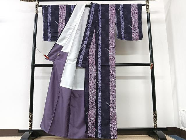 平和屋着物■上質な小紋 舞桜間道 簪 洗える着物 未使用 CABM2359xe