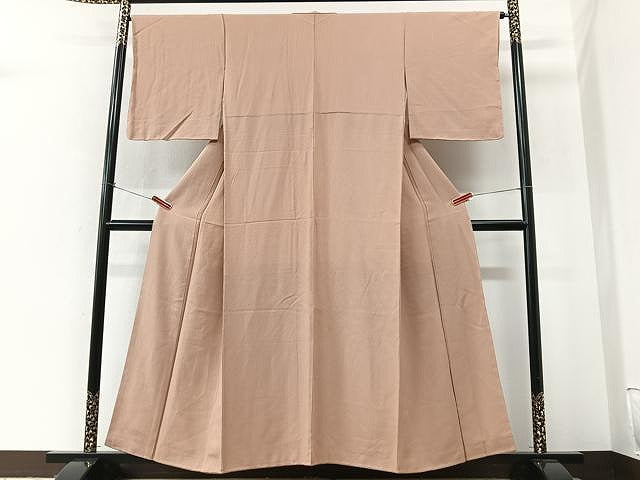 平和屋着物■上質な色無地 宍色 正絹 逸品 CABM2367xe