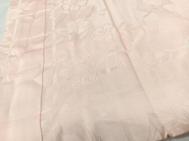 平和屋着物■長襦袢 袷 花取地紋 半衿刺繍 正絹 逸品 CABM2371xe