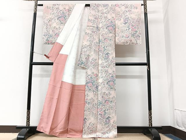 平和屋着物■上質な小紋 枝花文 金彩 正絹 逸品 CABM2372xe
