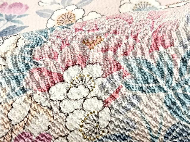 平和屋着物■上質な小紋 枝花文 金彩 正絹 逸品 CABM2372xe