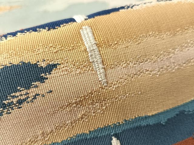 平和屋着物●八寸名古屋帯 綴れ 白樺風景文 正絹 逸品 CABM2803vp