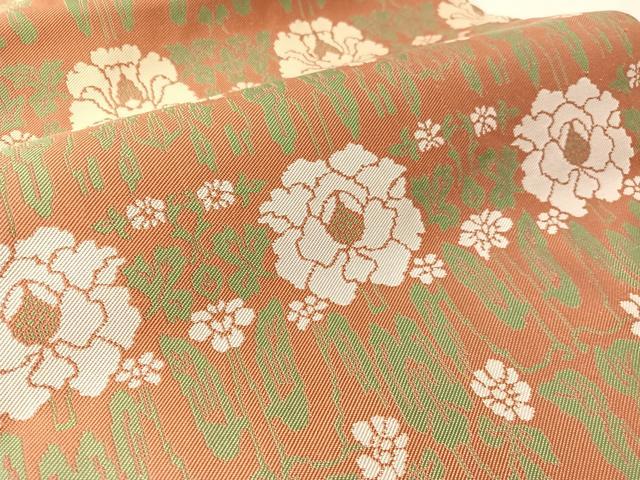 平和屋着物●俵屋 人間国宝 喜多川平朗 有職織物 九寸名古屋帯 蟹牡丹錦 正絹 逸品 CABM2819vp