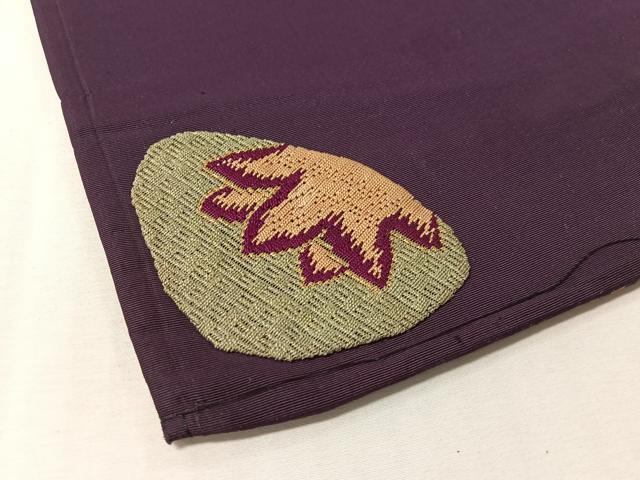 平和屋着物●アンティーク 大正ロマン 九寸開き名古屋帯 総刺繍 絽刺し 区限刺繍 貝合せ花文 金銀糸 正絹 逸品 CABM2842vp
