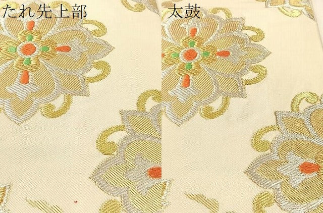 平和屋着物●西陣 川島織物 六通柄 本袋帯 正倉院花文 金銀糸 正絹 逸品 CABM2854vp