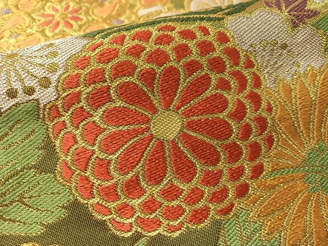 平和屋着物●西陣 川島織物 六通柄 本袋帯 唐織 正倉院松文 金銀糸 正絹 逸品 CABM2861vp