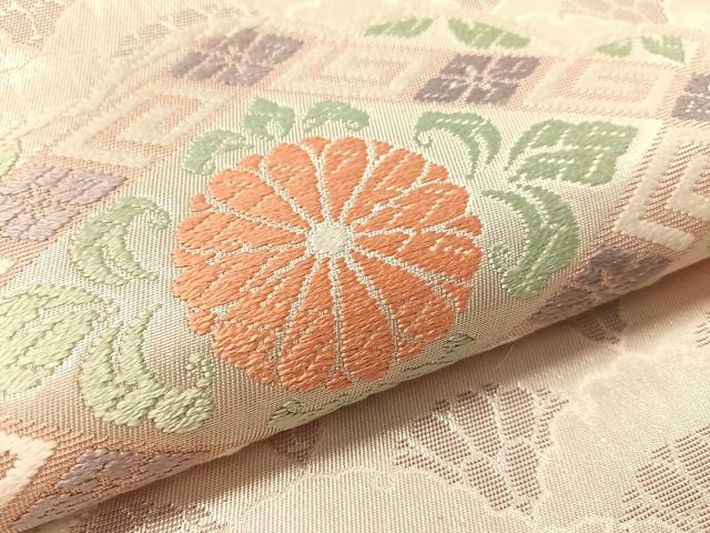 平和屋着物●西陣 川島織物 六通柄 本袋帯 唐織 雲取り吉祥花文 銀糸 正絹 逸品 CABM2865vp
