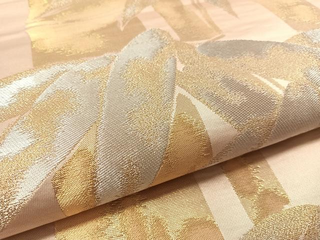 平和屋着物●西陣 川島織物 六通柄 本袋帯 笹竹文 金銀糸 正絹 逸品 CABM2866vp