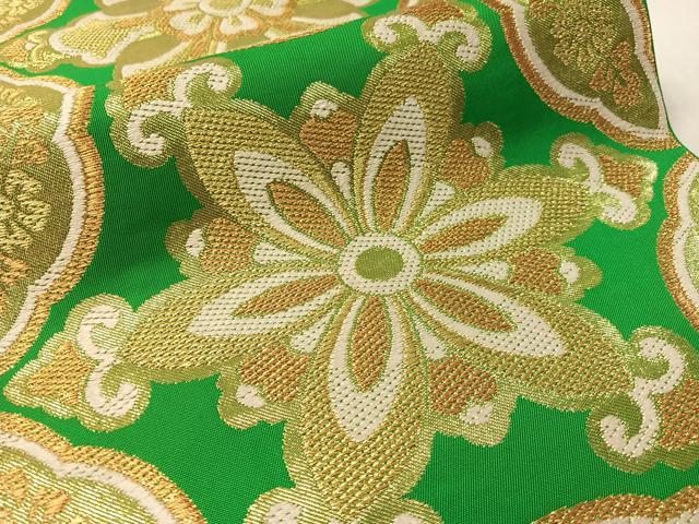 平和屋着物●西陣 川島織物 六通柄 本袋帯 唐織 七宝花文 金糸 正絹 逸品 CABM2890vp