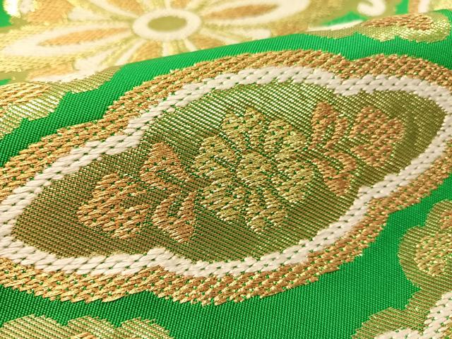 平和屋着物●西陣 川島織物 六通柄 本袋帯 唐織 七宝花文 金糸 正絹 逸品 CABM2890vp