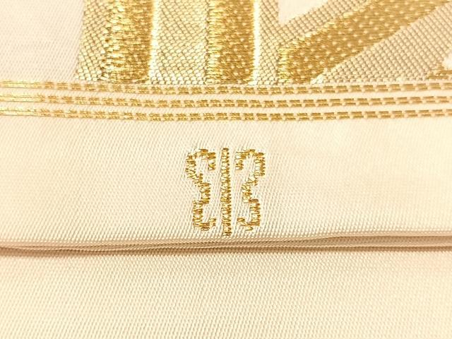 平和屋着物●西陣 川島織物 六通柄 本袋帯 正倉院花文 金糸 正絹 逸品 CABM2892vp