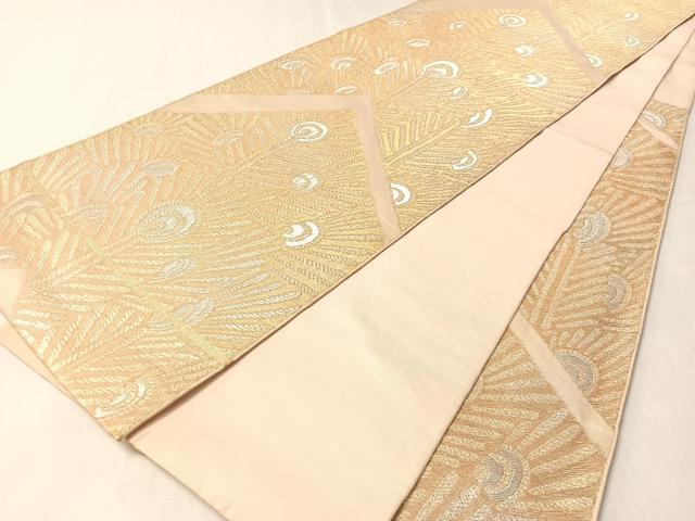 平和屋着物●西陣 川島織物 六通柄 本袋帯 幾何学文 金銀糸 正絹 逸品 CABM2922vp